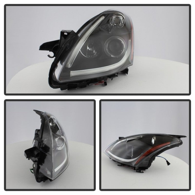 SPYDER 5076830 Spyder Nissan Altima 4Dr 10-12 Projector Headlights Light DRL LED Halo Blk PRO-YD-NA104D-LTDRL-BK