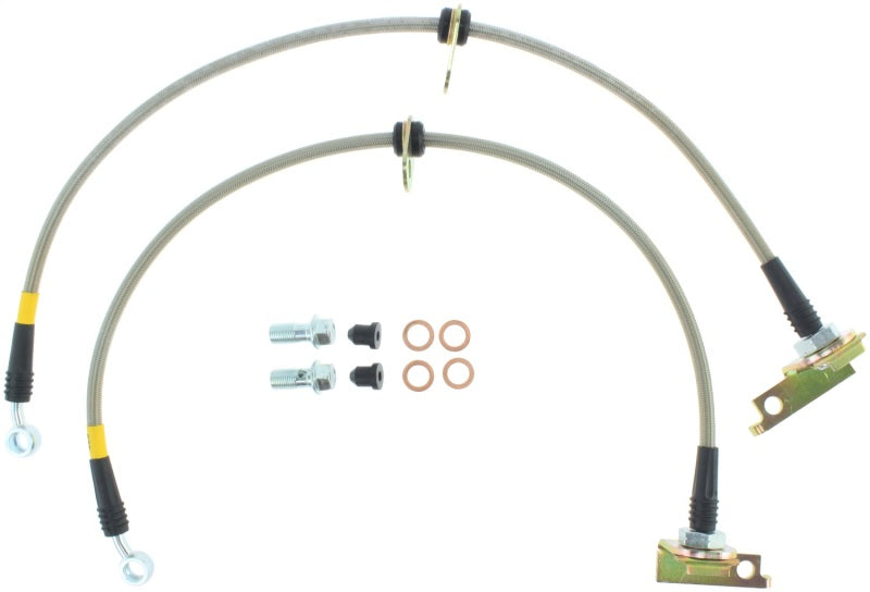 Stoptech 950.40018 StopTech 11-15 Honda CR-Z / 09-14 Honda Fit Stainless Steel Front Brake Lines