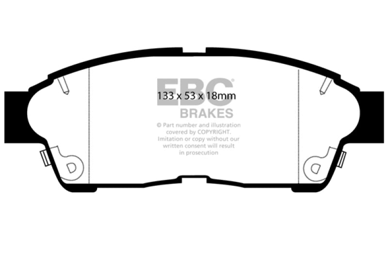 EBC DP4964R 94-99 Toyota Celica 1.8 Yellowstuff Front Brake Pads