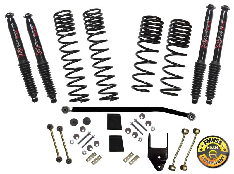 Skyjacker JL40RBPBLT 2018 Jeep Wrangler JL 4 Door 4WD (Rubicon) Long Travel 2 Stage 3.5in-4in Coil System