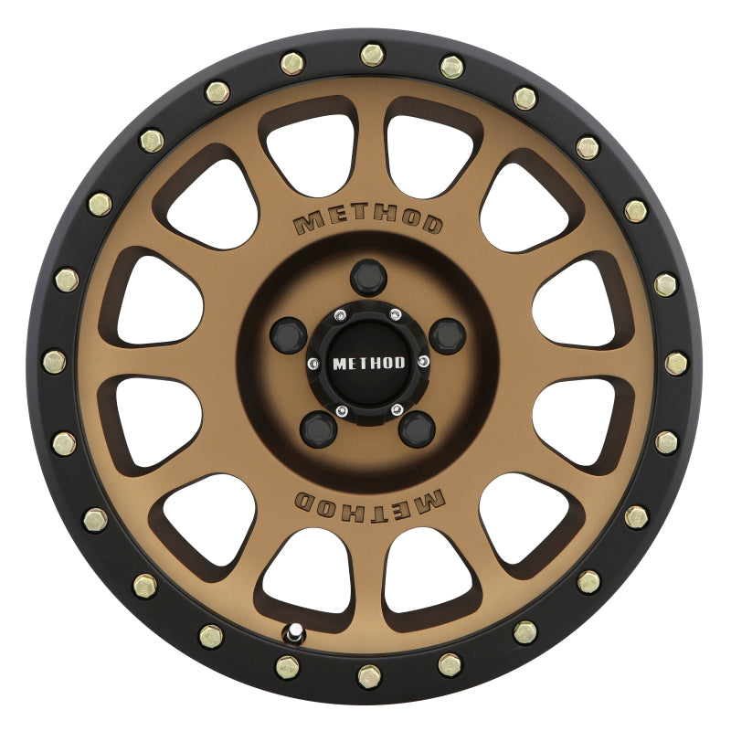 Method Wheels MR30578558900 Method MR305 NV 17x8.5 0mm Offset 5x150 116.5mm CB Method Bronze/Black Street Loc Wheel