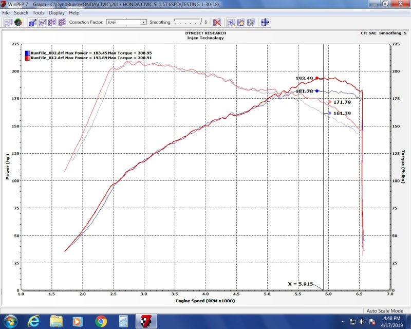 Injen SES1581TT 17-20 Honda Civic Si 1.5L Turbo (Sedan Only) 3in Cat-Back Stainless Steel Exhaust