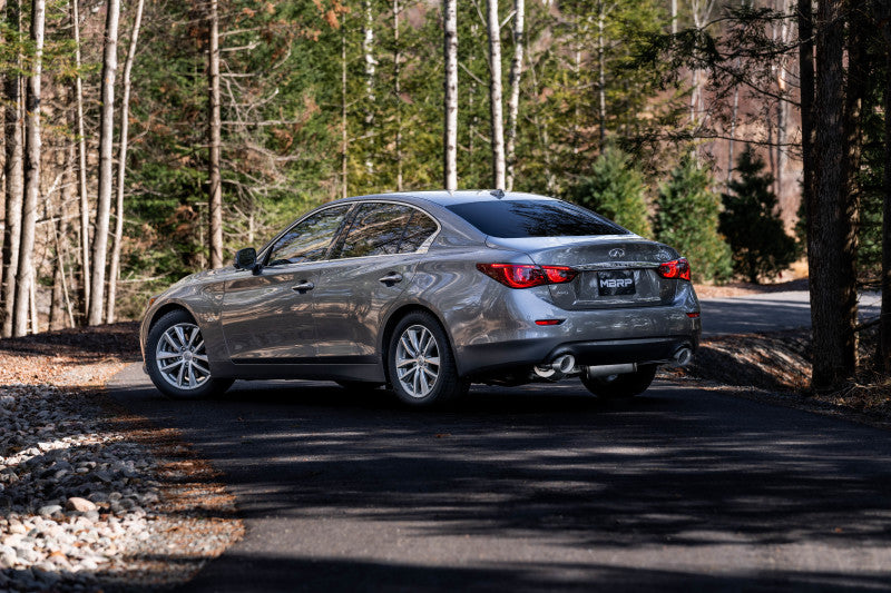 MBRP S4405304 16-22 Infiniti Q50 3.0L RWD/AWD 3in Cat-Back Dual Split Rear Street Version T304