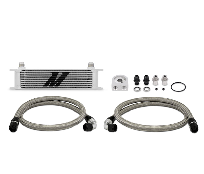 Mishimoto MMOC-U Universal 10 Row Oil Cooler Kit (Metal Braided Lines)