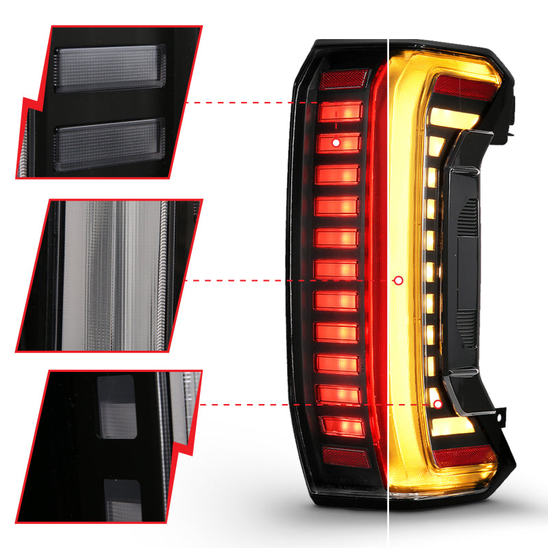 ANZO 311454X 22-24 Toyota Tundra (Does Not Fit LED Seq. Models) Z-Series Full LED Tail Lights - Pair
