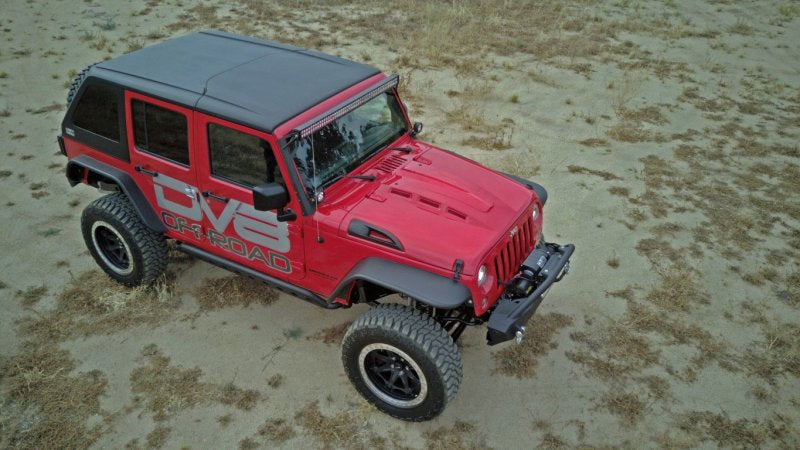 DV8 Offroad HDMB07-02 07-18 Jeep Wrangler JK Metal Heat Dispersion Hood - Primer Black