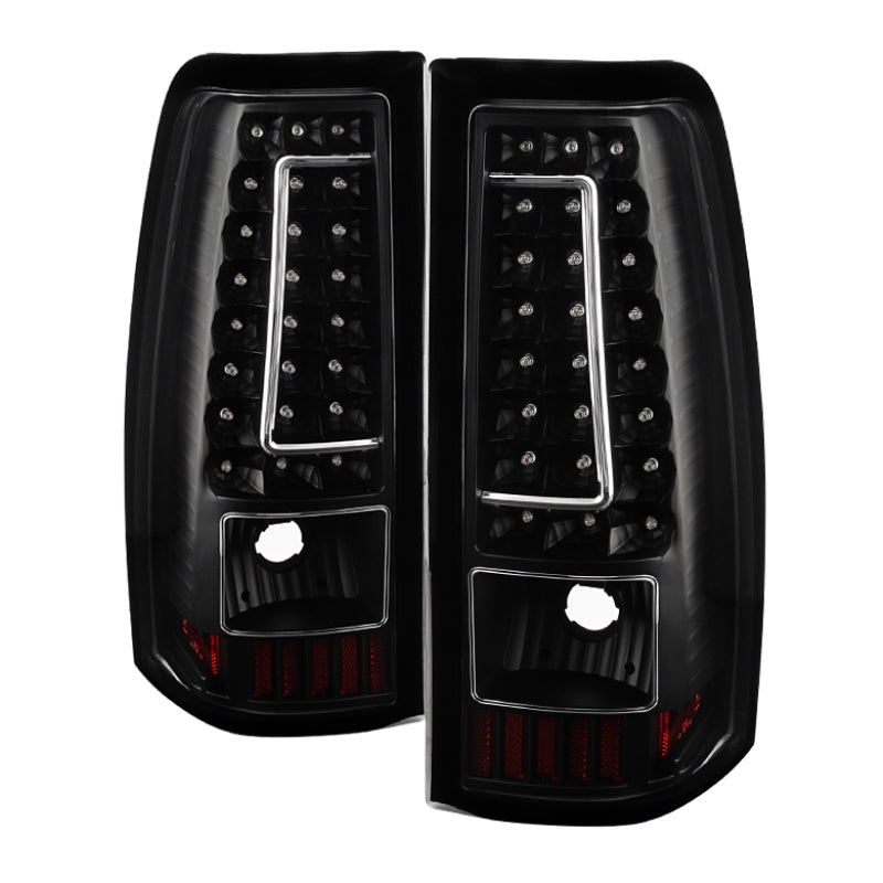 SPYDER 5081261 xTune Chevy Silverado 1500-2500-3500 03-06 C-Shape LED Tail Lights Black ALT-ON-CS03-G2-LED-BK