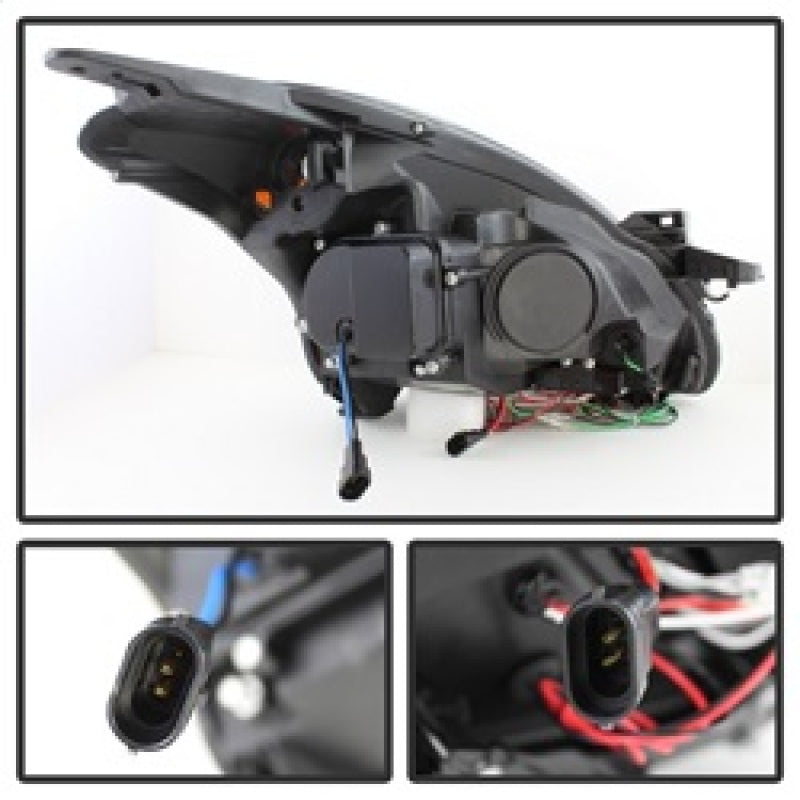 SPYDER 5076830 Spyder Nissan Altima 4Dr 10-12 Projector Headlights Light DRL LED Halo Blk PRO-YD-NA104D-LTDRL-BK