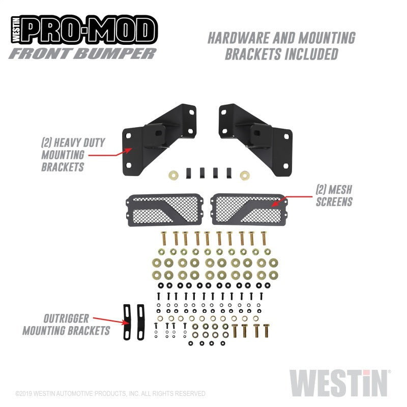 Westin 58-41165 15-19 Chevrolet Silverado 2500/3500 Pro-Mod Front Bumper - Textured Black