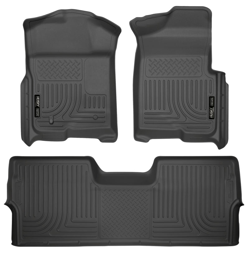 Husky Liners 98331 09-12 Ford F-150 Super Crew Cab WeatherBeater Combo Black Floor Liners