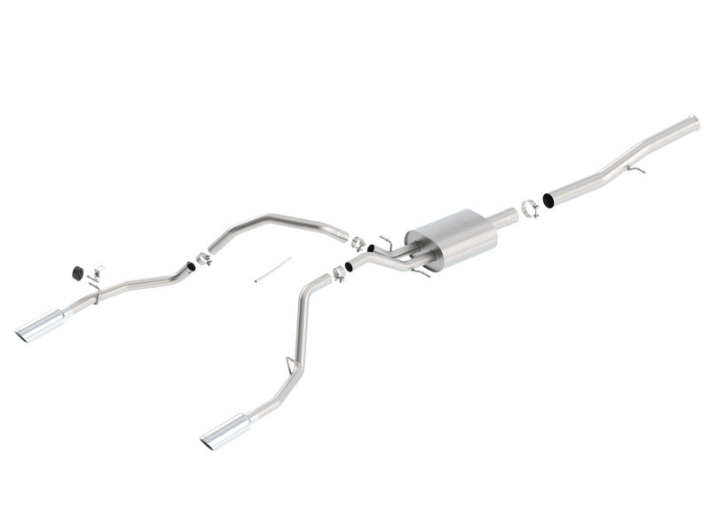 Borla 140572 14 Silv/Sierra 1500 EC Std/CC Short 143.5in WB ATAK Single Split Rear Exit Cat-Back Exhaust