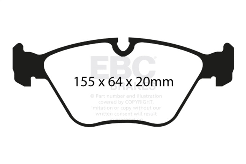 EBC DP31552C 04-06 BMW X3 2.5 (E83) Redstuff Front Brake Pads