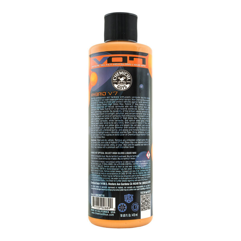 Chemical Guys WAC80716 Hybrid V07 Optical Select High Gloss Liquid Wax - 16oz