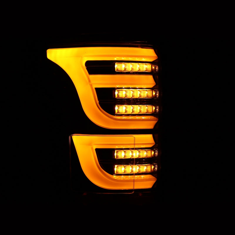 AlphaRex 652030 15-20 Ford F150 Luxx-Series LED Tail Lights Alpha-Black