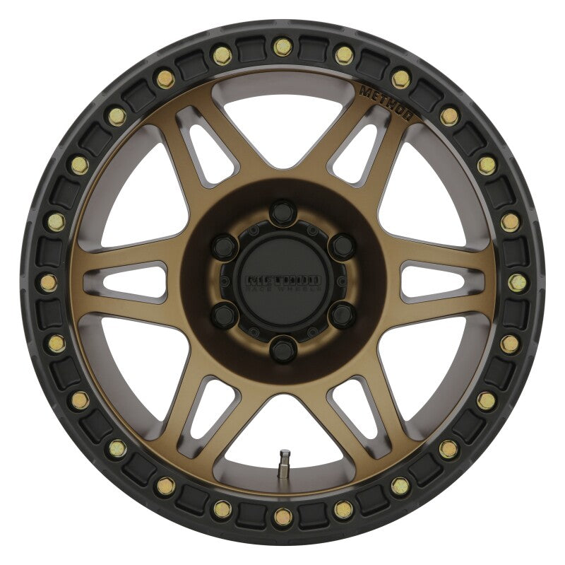 Method Wheels MR10679050944B Method MR106 Beadlock 17x9 -44mm Offset 5x5 71.5mm CB Method Bronze w/BH-H24125 Wheel