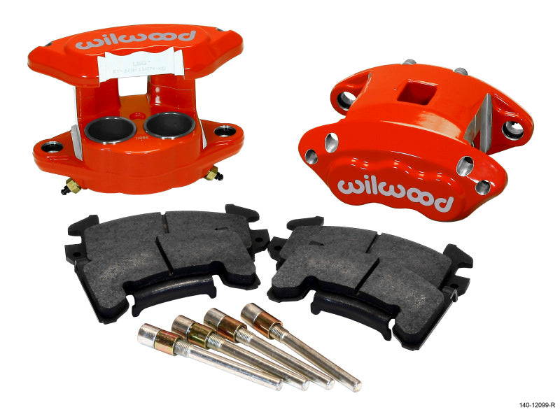Wilwood 140-12099-R D154 Front Caliper Kit - Red 1.62 / 1.62in Piston 1.04in Rotor
