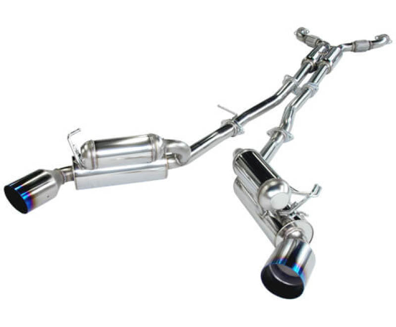 HKS 32009-BN002 03-07 G35 Dual Hi-Power Ti Tip Catback Exhaust (SUS304 NO COATING)