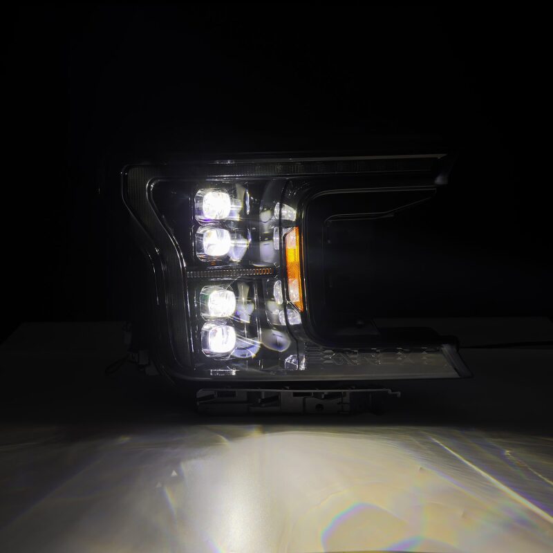 AlphaRex 880249 18-20 Ford F-150 NOVA LED Proj Headlight Alpha Blk (14th Gen G2 Style)