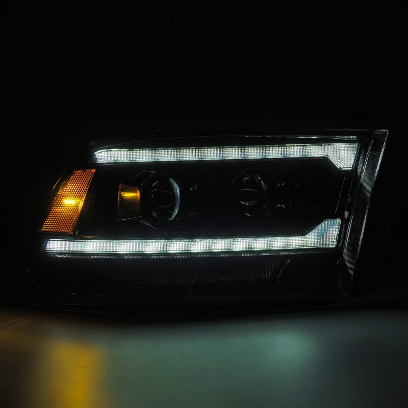 AlphaRex 880560 09-18 RAM 2500 LUXX LED Proj Headlight Plank Style Alpha Blk w/Activ Light/Seq Signal/DRL