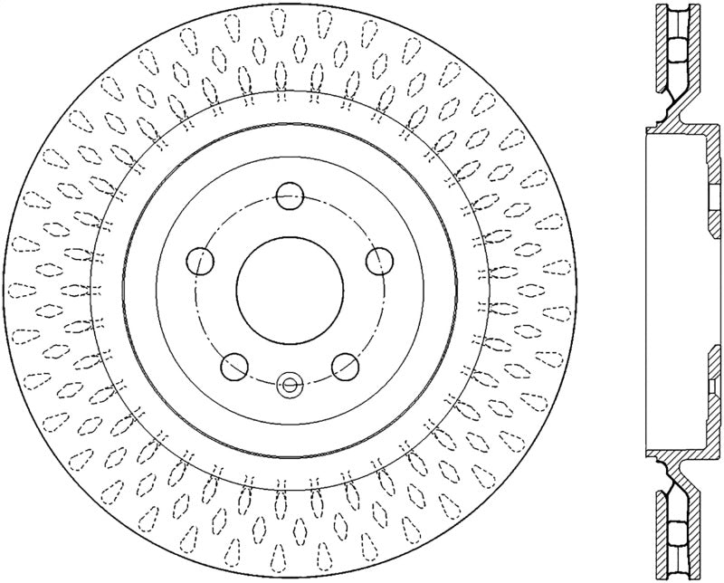 Stoptech 127.62119L StopTech Slotted & Drilled Sport Brake Rotor
