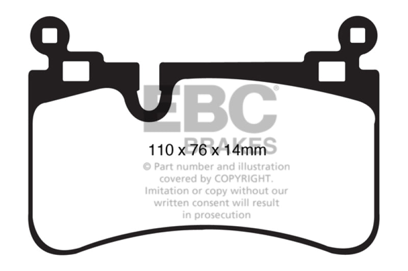 EBC DP41839R 08-13 Mercedes-Benz C63 AMG (W204) 6.2 Yellowstuff Rear Brake Pads