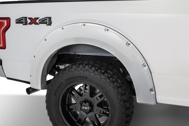 Bushwacker 20935-12 16-17 Ford F-150 Styleside Pocket Style Flares 4pc 78.9/67.1/97.6in Bed - Oxford White