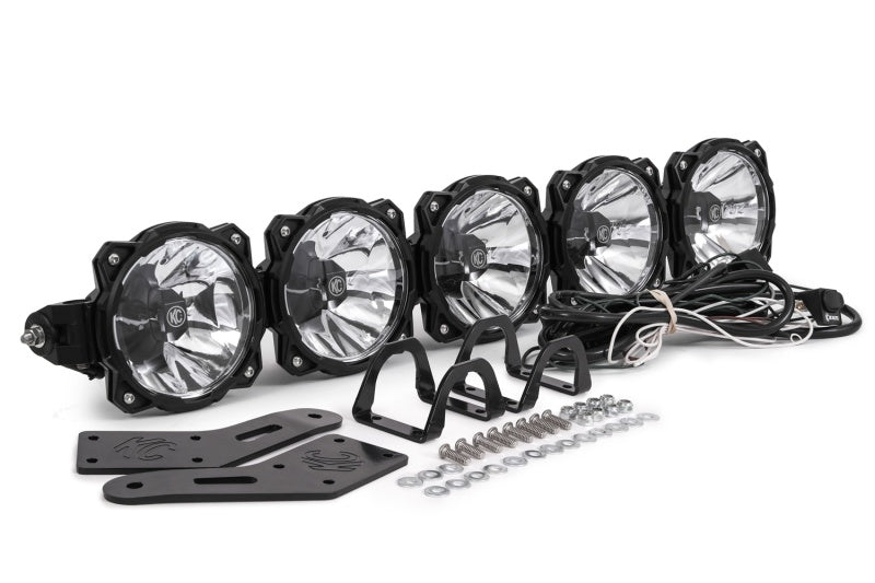 KC HiLiTES 91309 Polaris RZR 32in. Pro6 Gravity LED 5-Light 100w Combo Beam Overhead Light Bar System