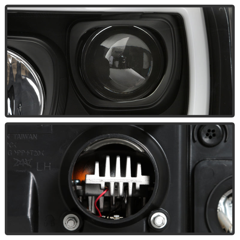 SPYDER 5087911 Spyder 05-07 Ford F250/350/450 Super Duty Projector LED Black PRO-YD-FS05V2PL-BK