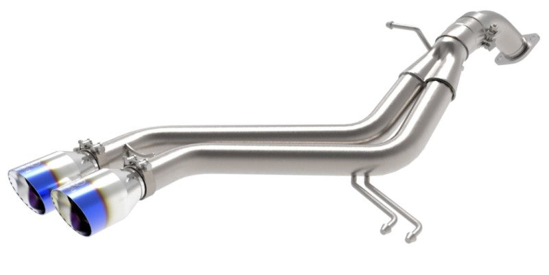 aFe 49-37019-L Takeda 13-17 Hyundai Veloster L4-1.6L 2-1/2in 304 SS Axle-Back Exhaust w/ Blue Flame Tips