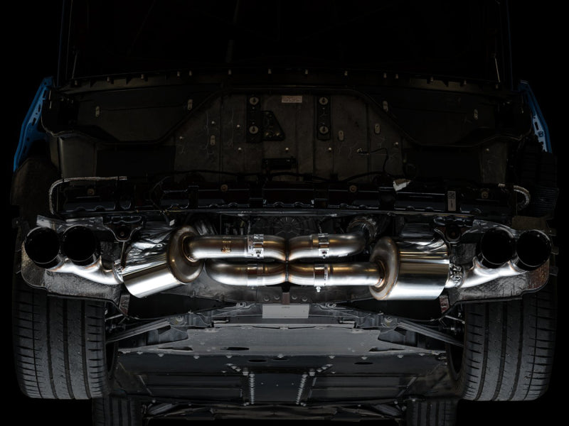 AWE Tuning 3015-43159 2020 Chevrolet Corvette (C8) Touring Edition Exhaust - Quad Diamond Black Tips