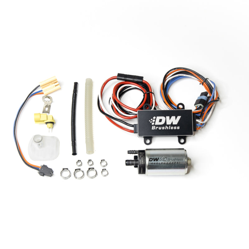 DeatschWerks 9-442-C103-0906 DW440 440lph Brushless Fuel Pump w/ PWM Controller & Install Kit 2015+ Ford Mustang GT