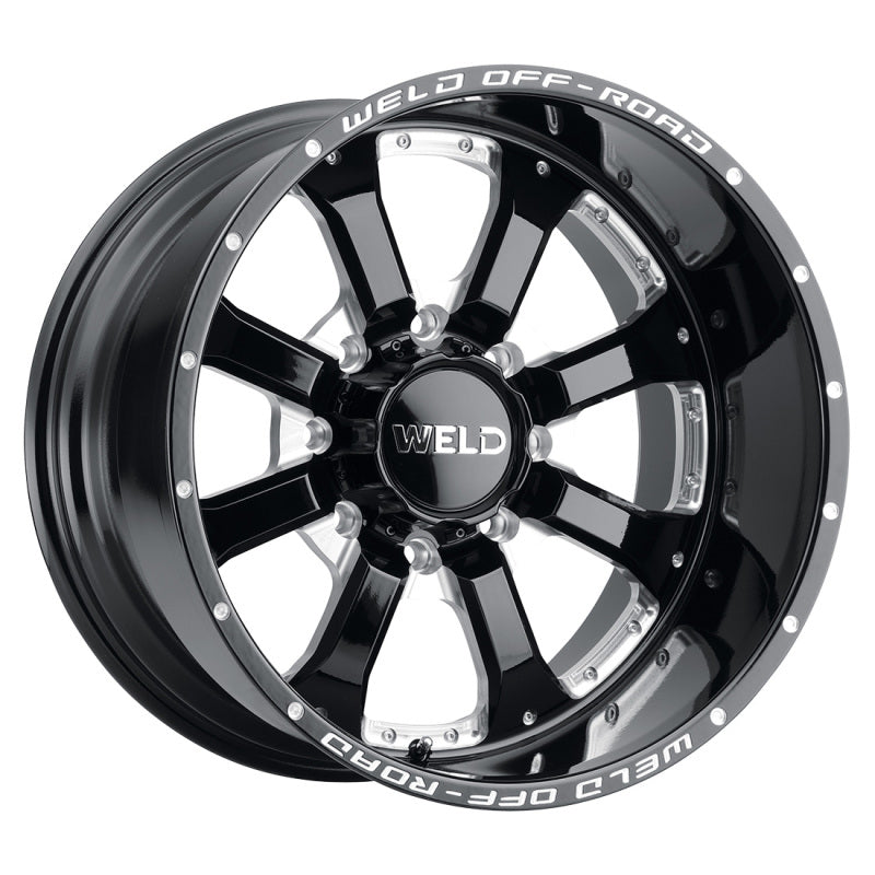 Weld W12500017475 Off-Road W125 20X10 Granada Eight 8X170 ET-18 BS4.75 Gloss Black MIL 125.1