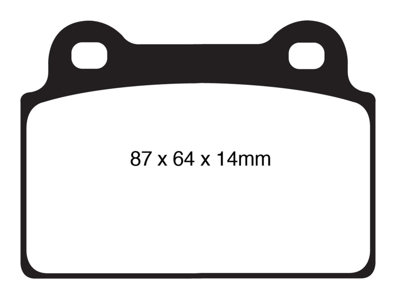 EBC DP41985R 08-16 Mitsubishi Lancer Evo 10 2.0 Turbo (1 piece rotor) Yellowstuff Rear Brake Pads
