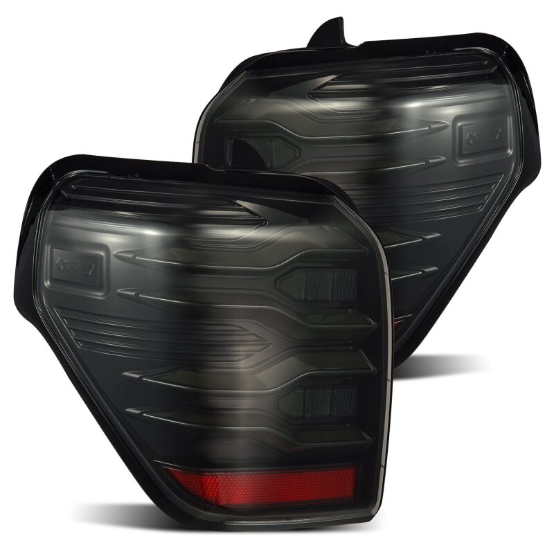 AlphaRex 690030 10-21 Toyota 4Runner LUXX LED Taillights Alpha Blk w/Activ Light/Seq Signal