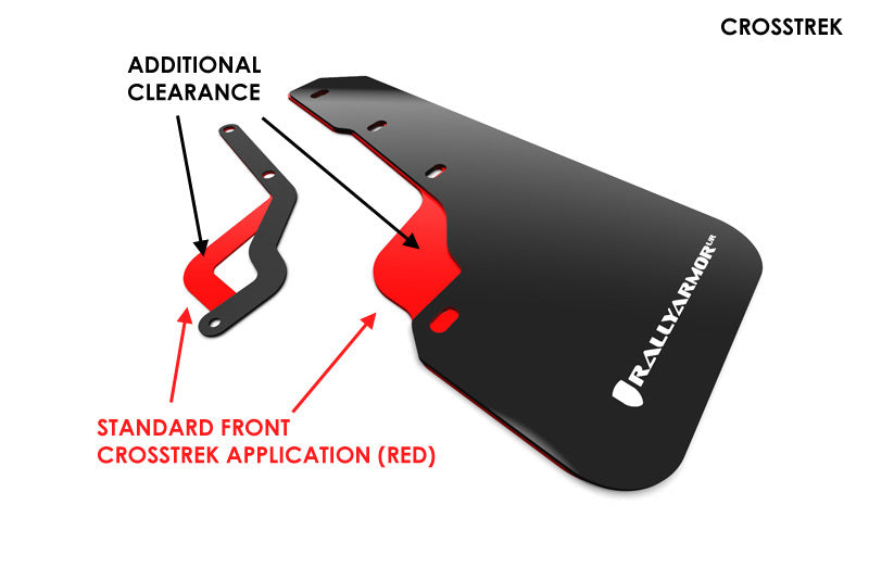 Rally Armor MF46-LTUR-BLK/GRY 18-22 Subaru Crosstrek Lift/AT Black UR Mud Flap w/ Grey Logo