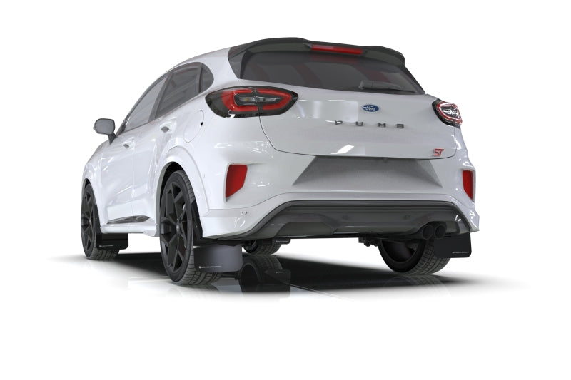 Rally Armor MF86-UR-BLK-GRY 20-25 Ford Puma ST Black Mud Flap w/Grey Logo