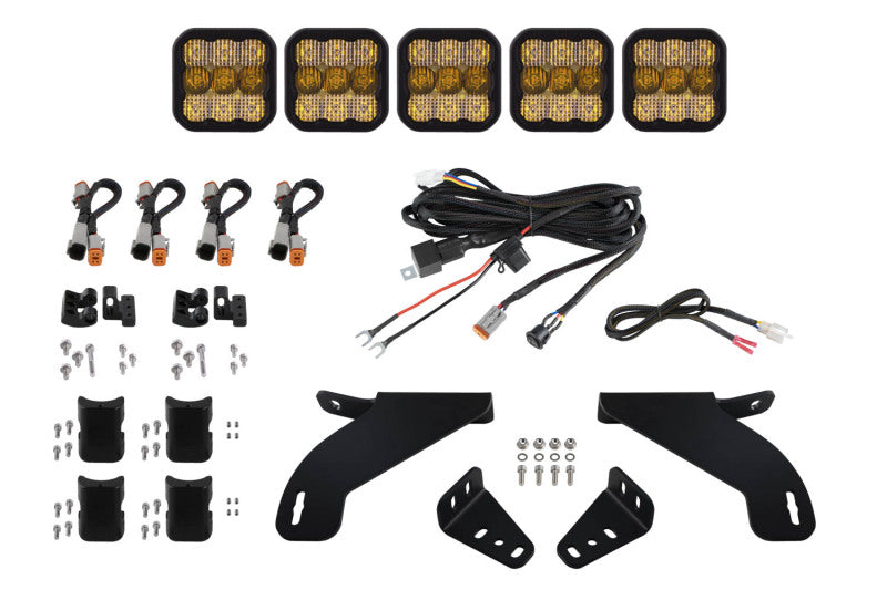 Diode Dynamics DD7321 21-22 Ford F-150 SS5 Grille CrossLink Lightbar Kit- Pro White Combo