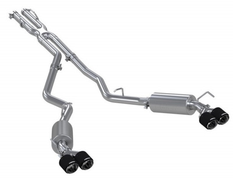 MBRP S52053CF 20-21 Ford Explorer ST 3.0L Ecoboost SS 2.5in Dual Rear Exit w/ Carbon Fiber Quad Tips - T304