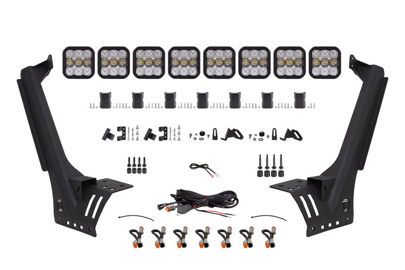 Diode Dynamics DD6821 Jeep JL SS5 Sport CrossLink Windshield - White Combo Lightbar Kit