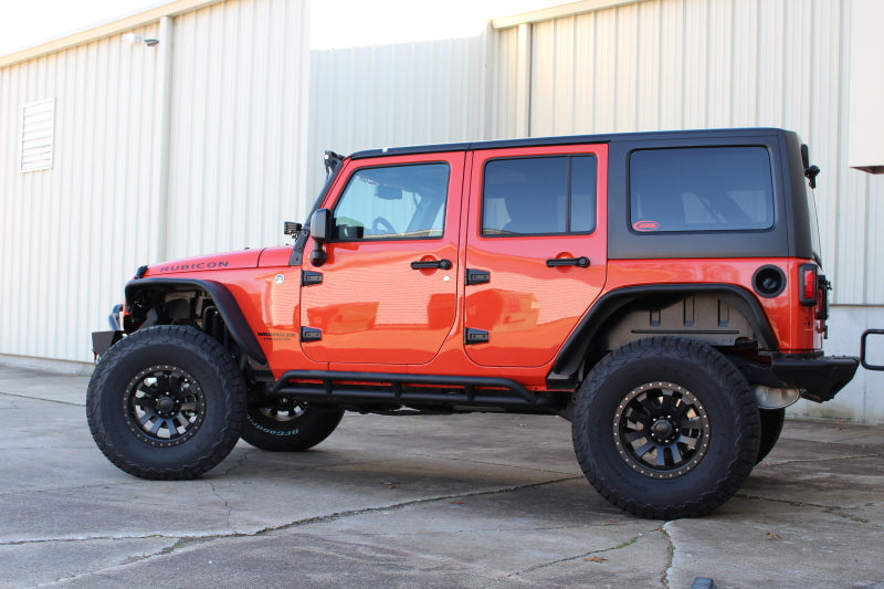 Fishbone Offroad FB23009 07-18 Jeep JK 4 Door Wrangler JK Steel Rock Sliders - Blk Textured Powdercoat