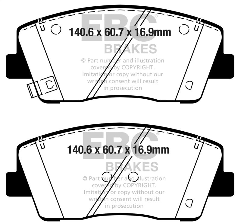 EBC DP32358C 2019+ Genesis G70 2.0T Redstuff Front Brake Pads