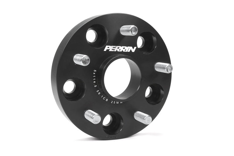 Perrin Performance PSP-WHL-025BK PERRIN Subaru 25mm Wheel Spacers 5x114.3 BP w/56mm Hub - Black
