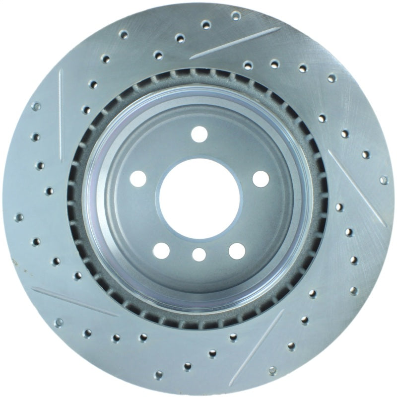 Stoptech 227.34080L StopTech Select Sport 07-13 BMW 335i Slotted & Drilled Vented Left Rear Brake Rotor