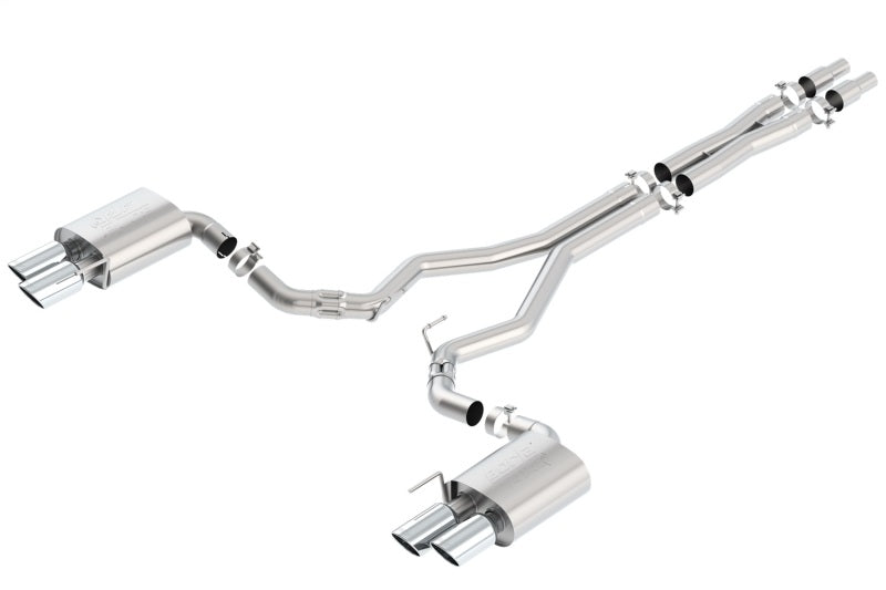 Borla 140746 2018 Ford Mustang GT 5.0L AT/MT (w/o Valves) ATAK 3in Cat-Back Exhaust w/Polished Tips