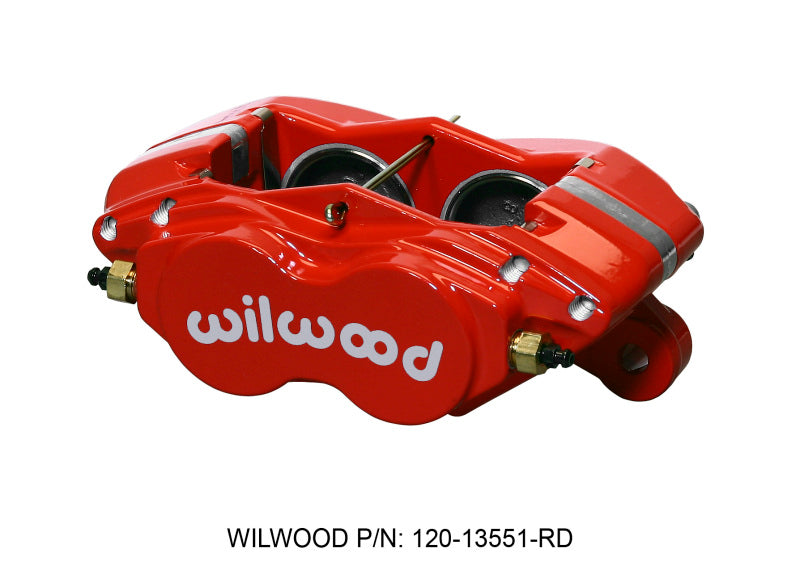 Wilwood 120-13551-RD Caliper-Forged Dynalite-M-Red 1.75in Pistons 1.00in Disc