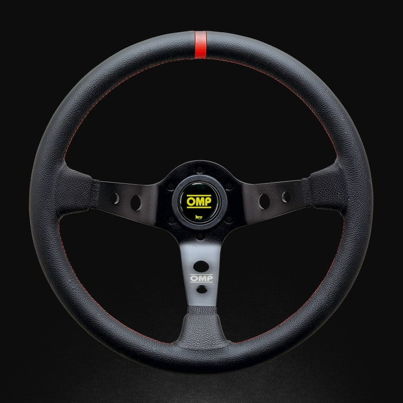 Omp Racing, Inc. OMPOD0-1956-073 Corsica Steering Wheel Black and Red Leather