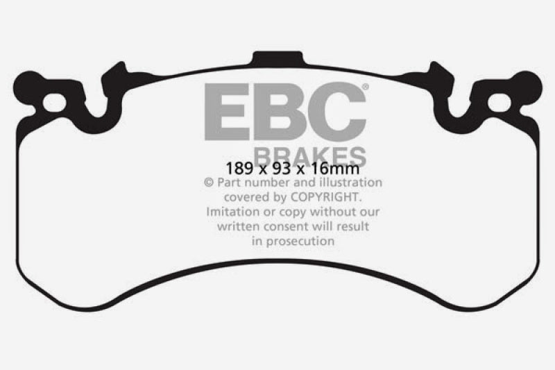 EBC DP42158R 11+ Audi A8 Quattro 6.3 (Cast Iron Rotors) Yellowstuff Front Brake Pads