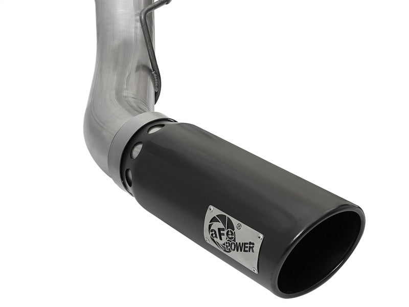 aFe 49-43090-B Large Bore-HD 5in DPF Back 409 SS Exhaust System w/Black Tip 2017 Ford Diesel Trucks V8 6.7L(td)