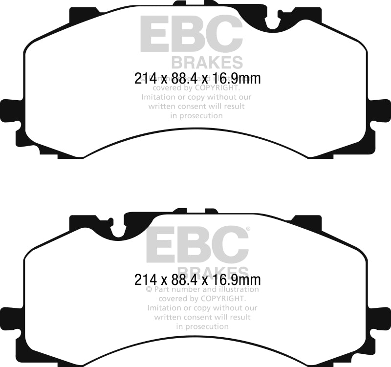 EBC DP42279R 2016+ Audi Q7 3.0L Supercharged Yellowstuff Front Brake Pads