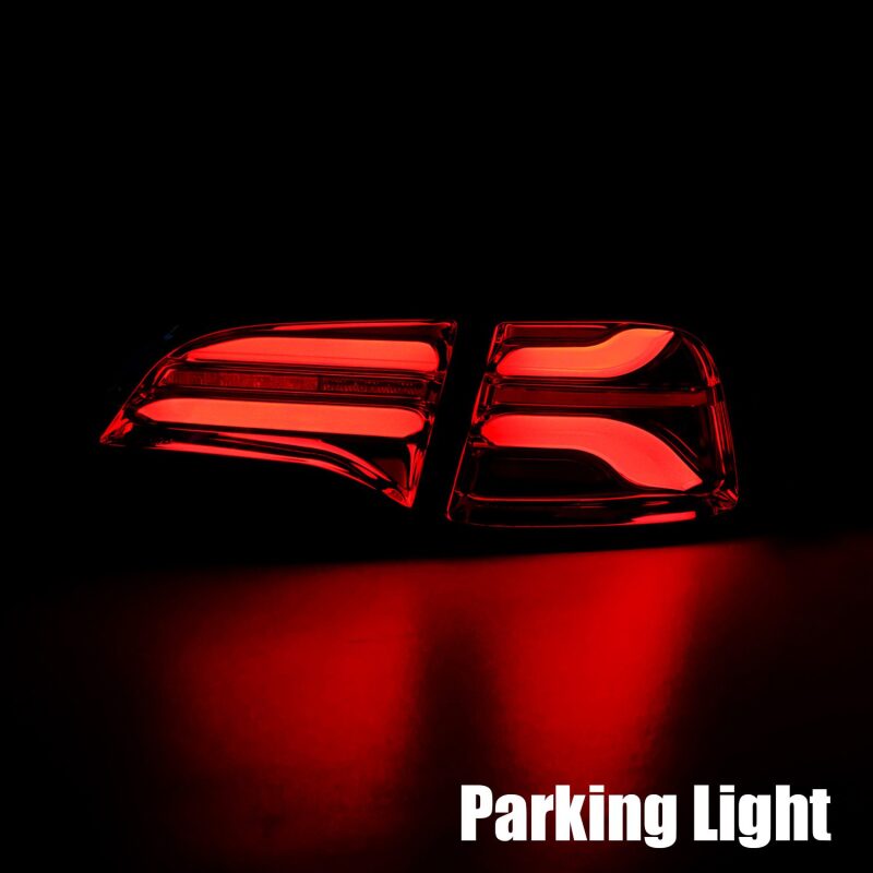 AlphaRex 601030 20-22 Tesla Model Y PRO-Series LED Tail Lights Jet Black w/Seq Sig